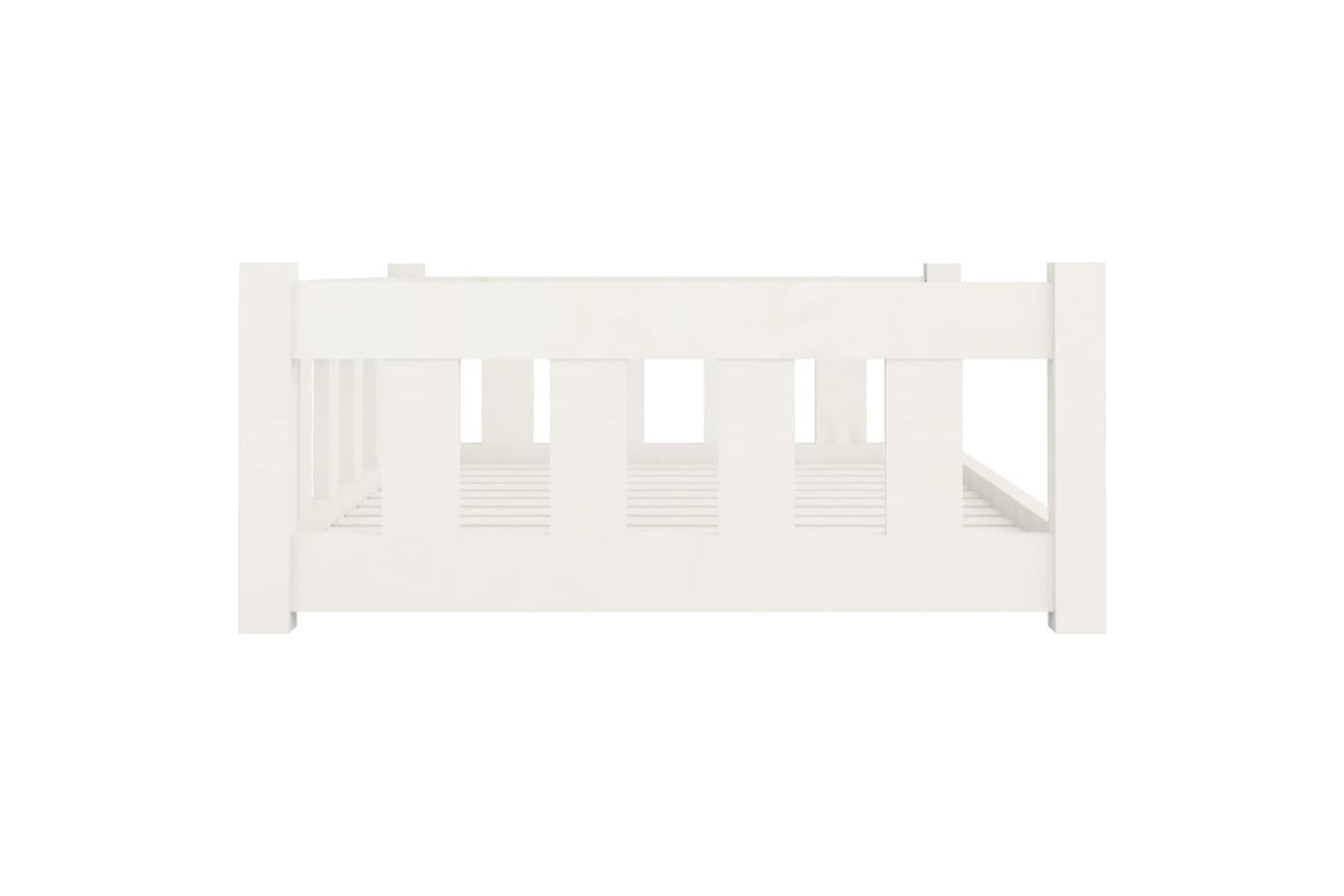 Dog Bed White 955x655x28 Cm Solid Wood Pine-5