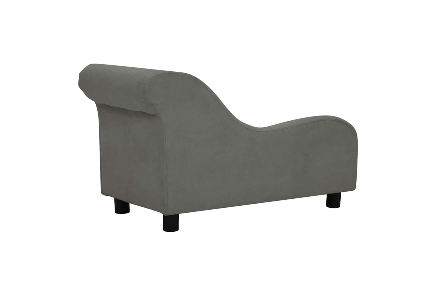 Dog Sofa With Pillow Dark Grey 83x44x44 Cm Plush-6