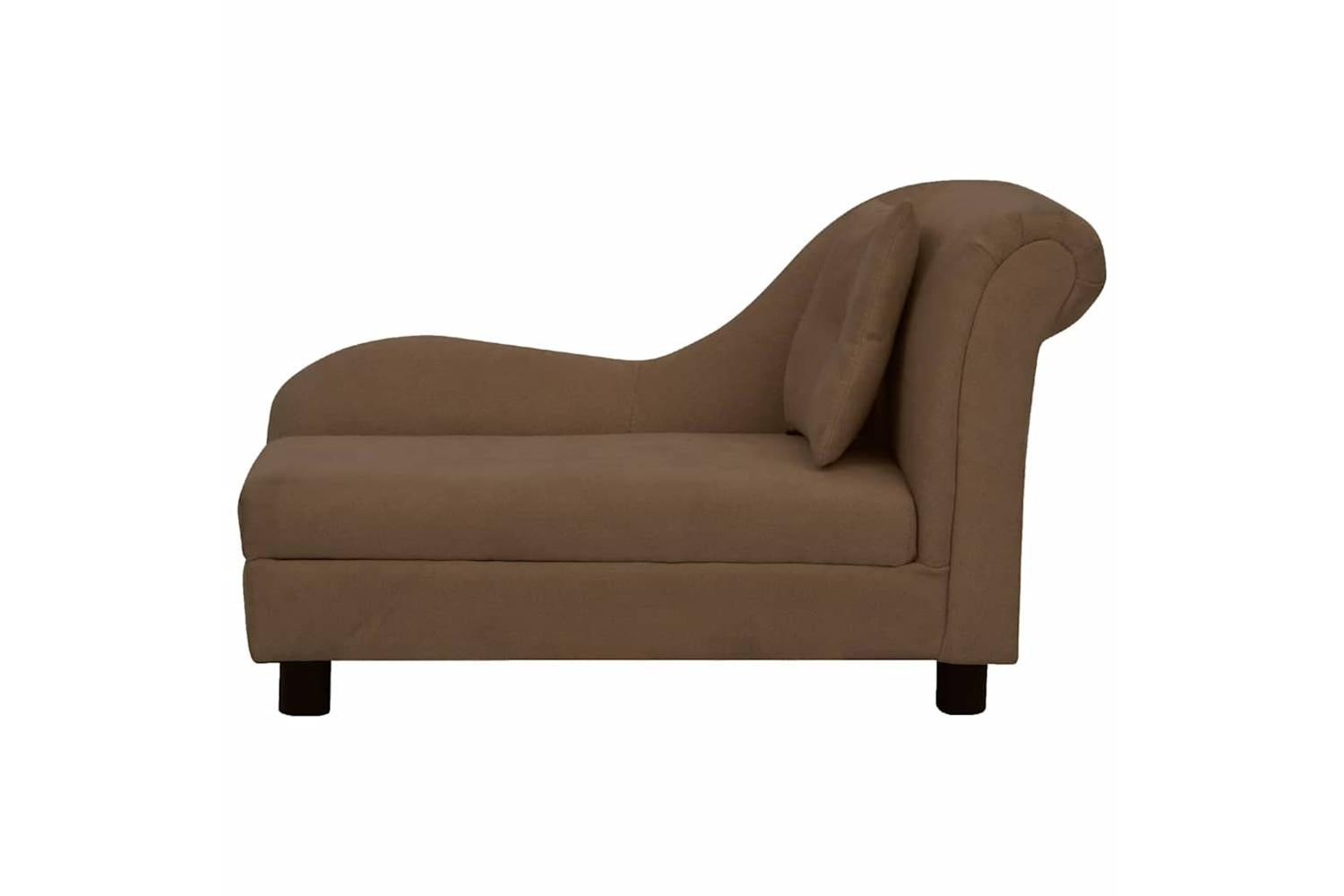 Dog Sofa With Pillow Brown 83x44x44 Cm Plush-3