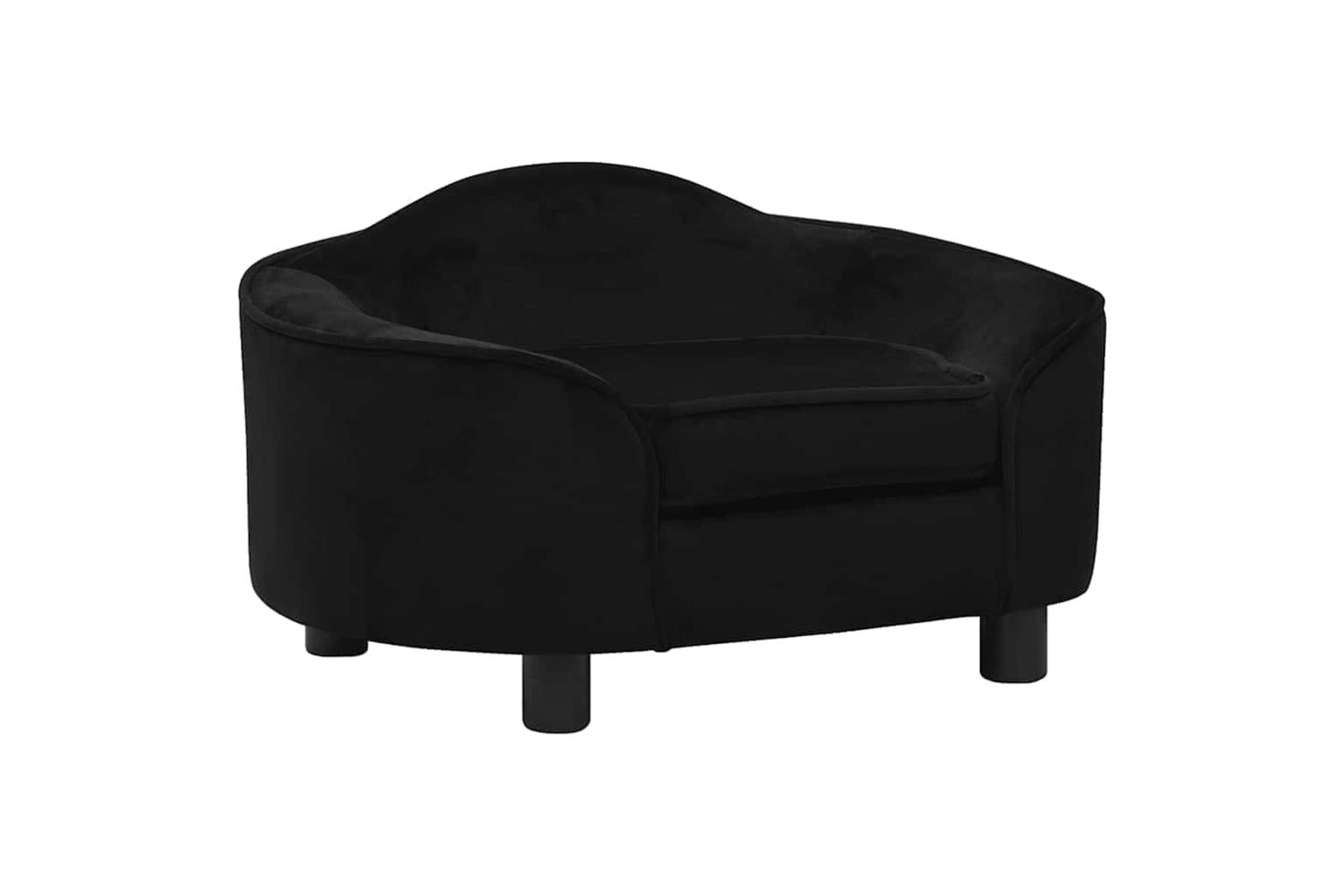 Dog Sofa Black 67x47x36 Cm Plush