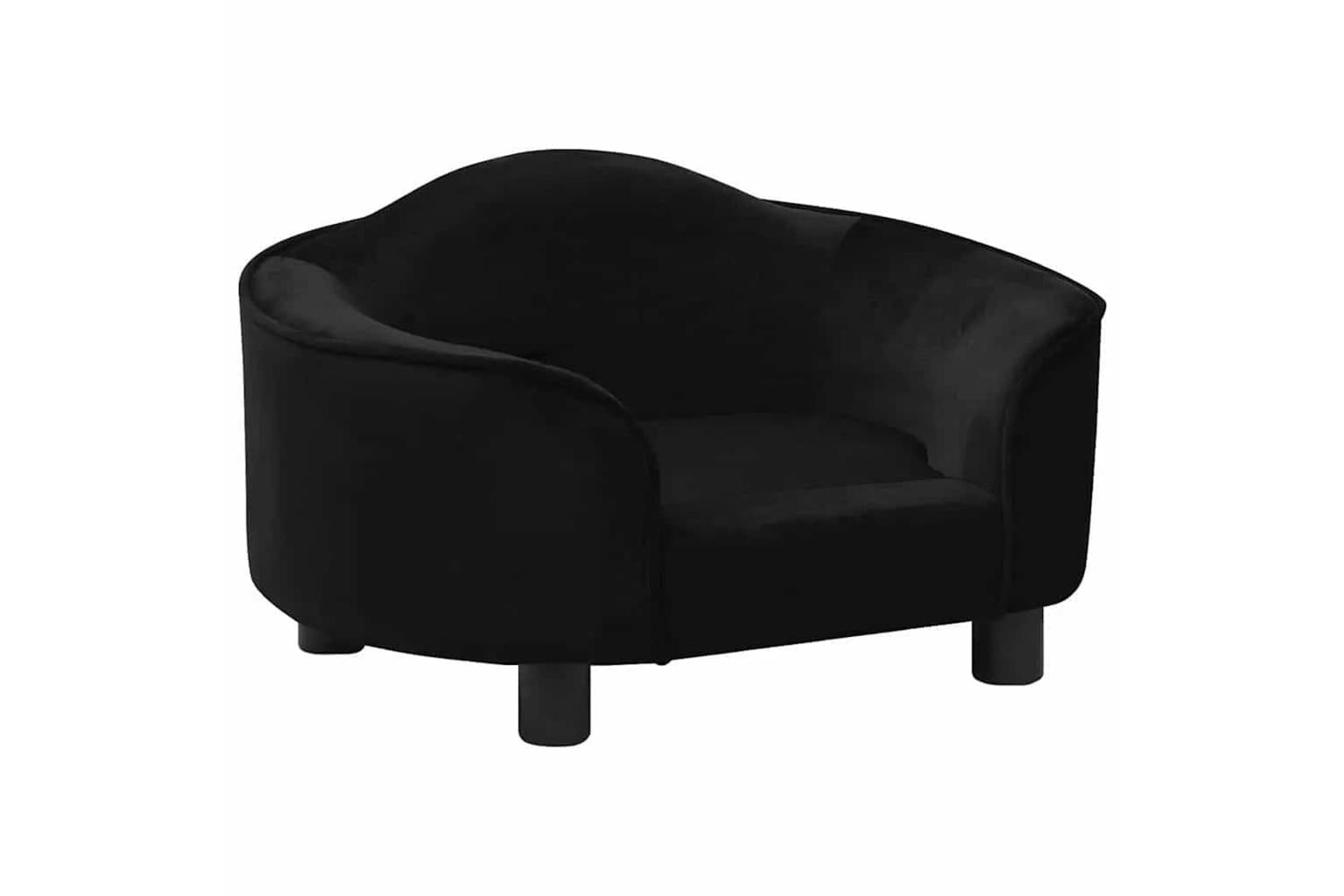 Dog Sofa Black 67x47x36 Cm Plush-2