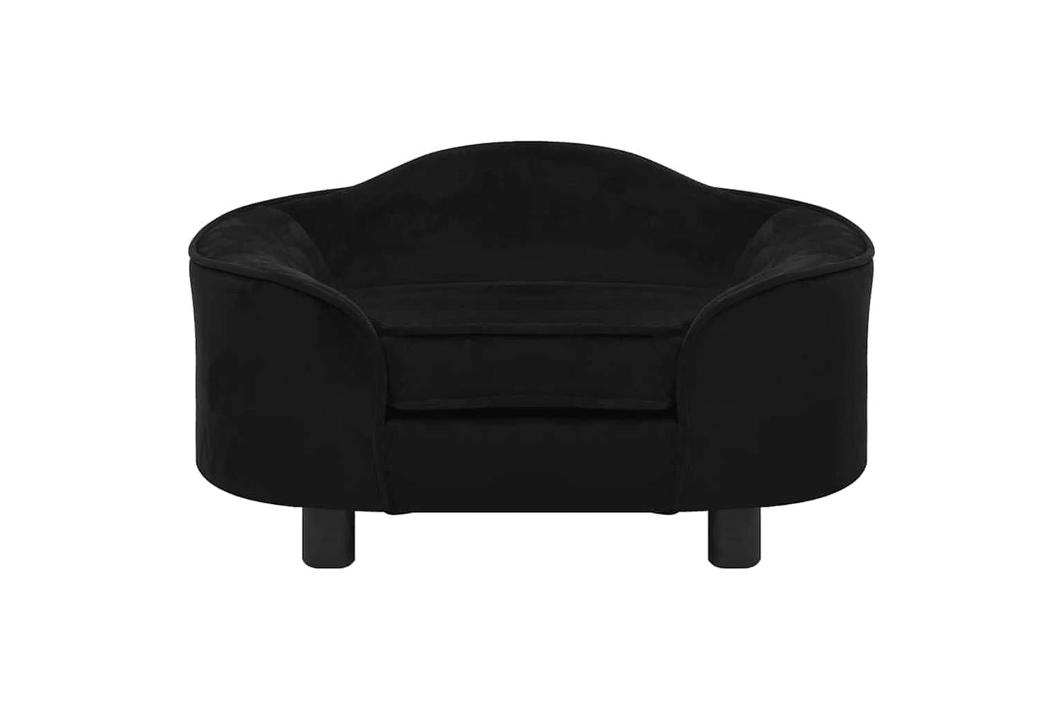Dog Sofa Black 67x47x36 Cm Plush-3