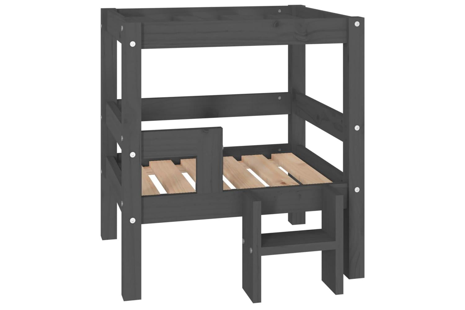 Dog Bed Grey 555x535x60 Cm Solid Wood Pine-2