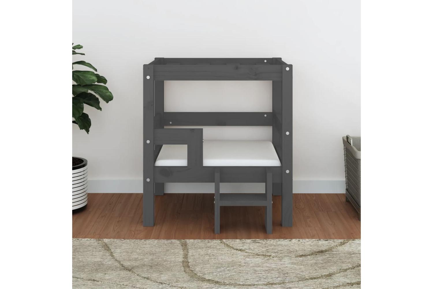 Dog Bed Grey 555x535x60 Cm Solid Wood Pine-3