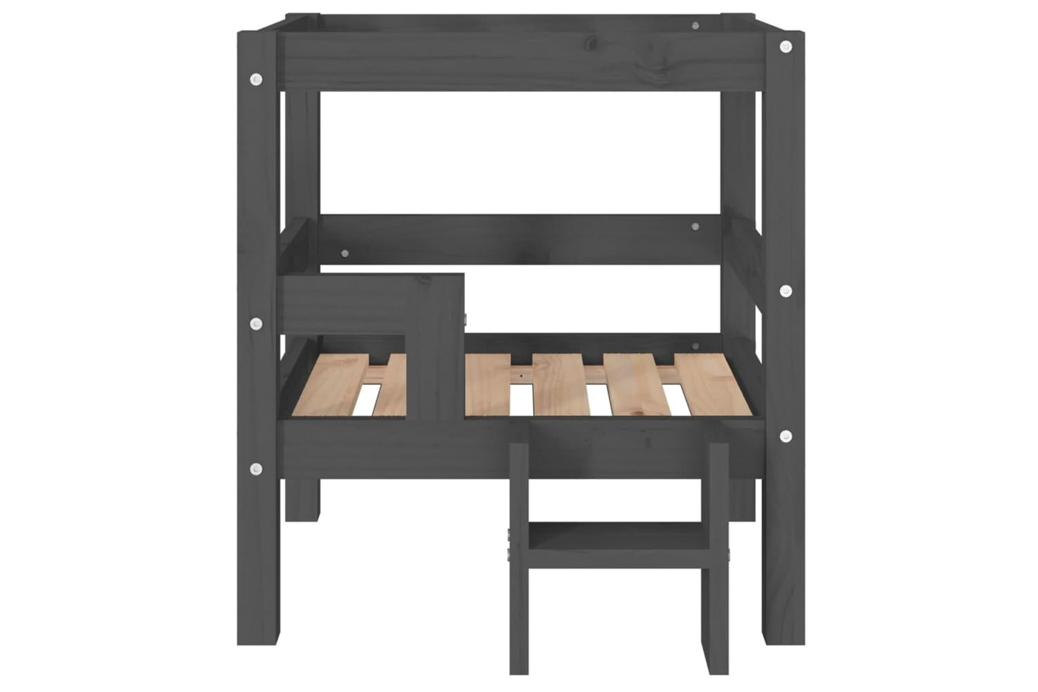 Dog Bed Grey 555x535x60 Cm Solid Wood Pine-5