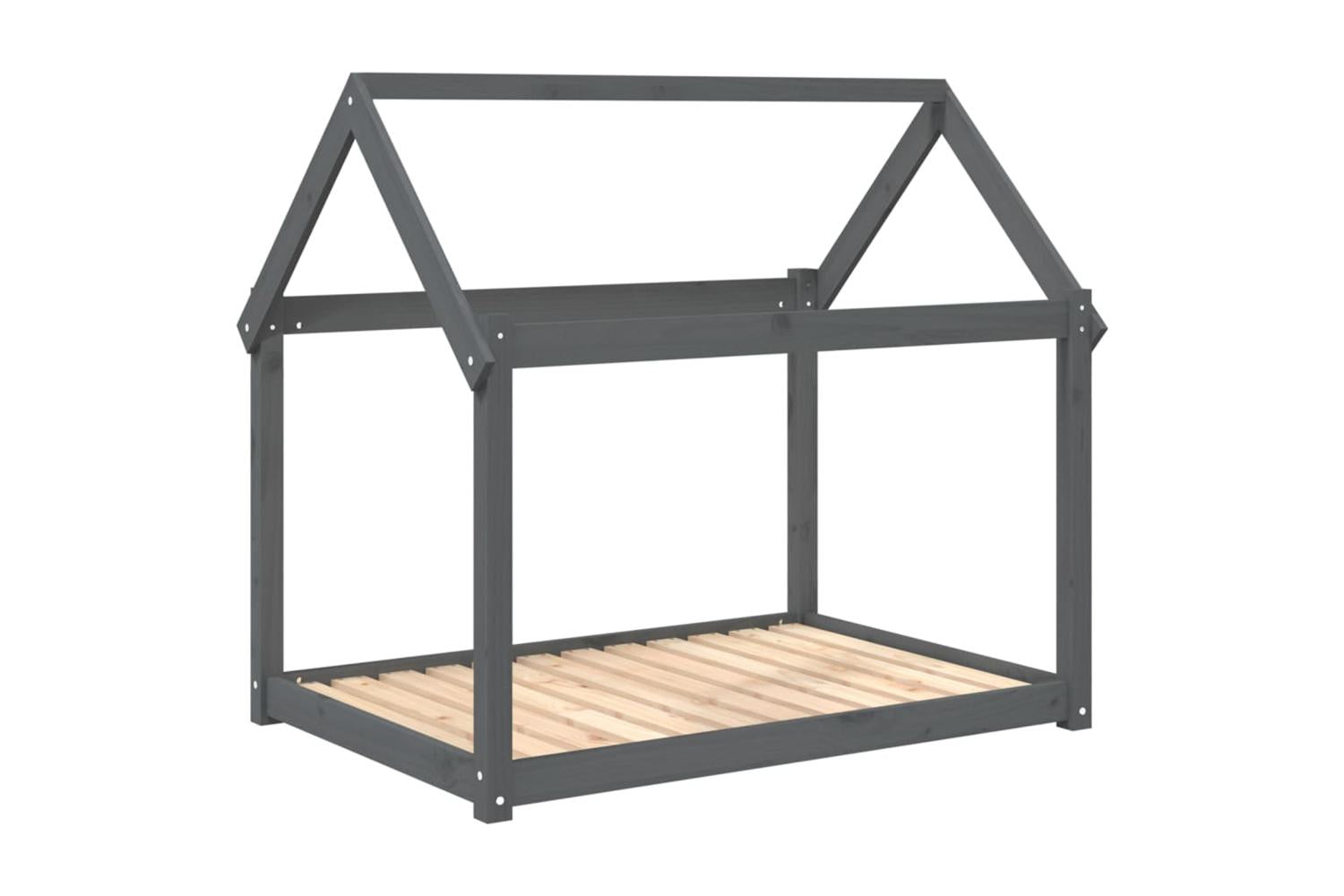 Dog Bed Grey 111x80x100 Cm Solid Wood Pine
