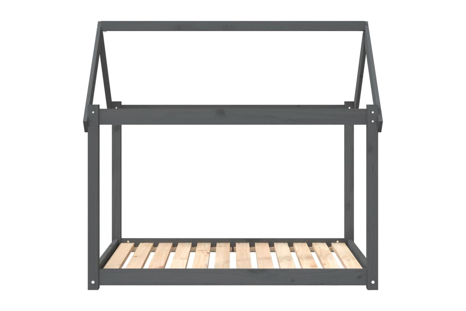 Dog Bed Grey 111x80x100 Cm Solid Wood Pine-5