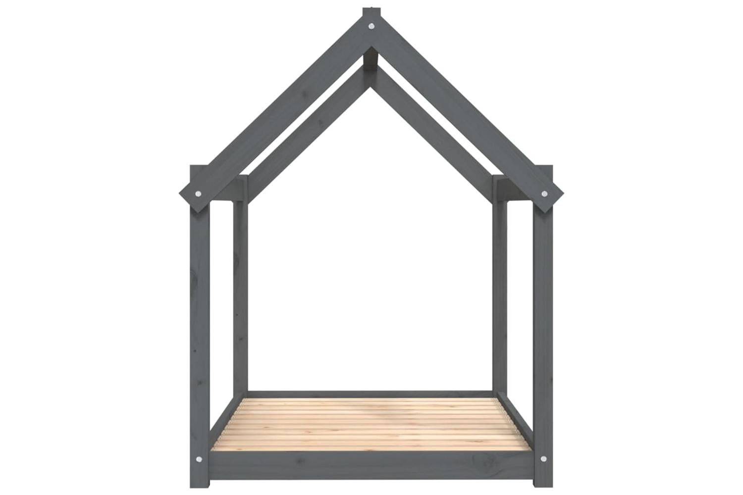Dog Bed Grey 111x80x100 Cm Solid Wood Pine-6