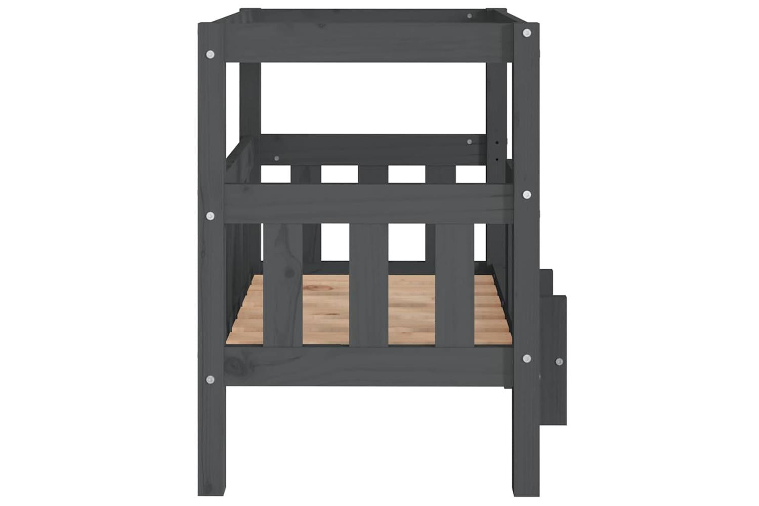 Dog Bed Grey 655x505x70 Cm Solid Wood Pine-6