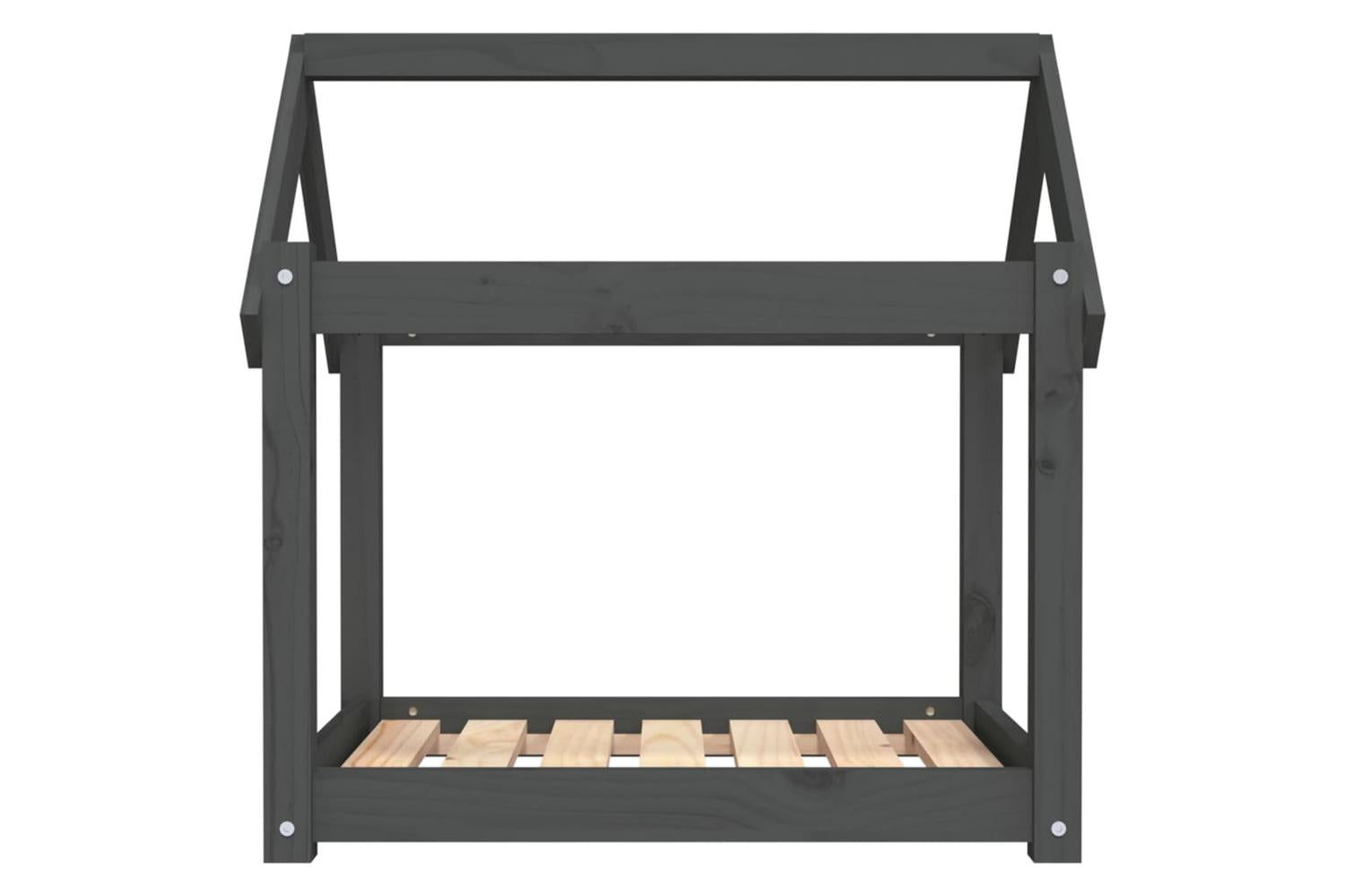 Dog Bed Grey 71x55x70 Cm Solid Wood Pine-5
