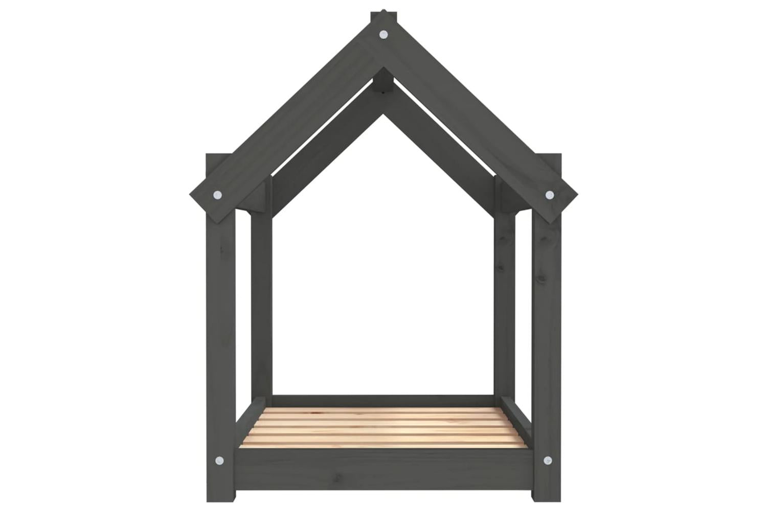 Dog Bed Grey 71x55x70 Cm Solid Wood Pine-6