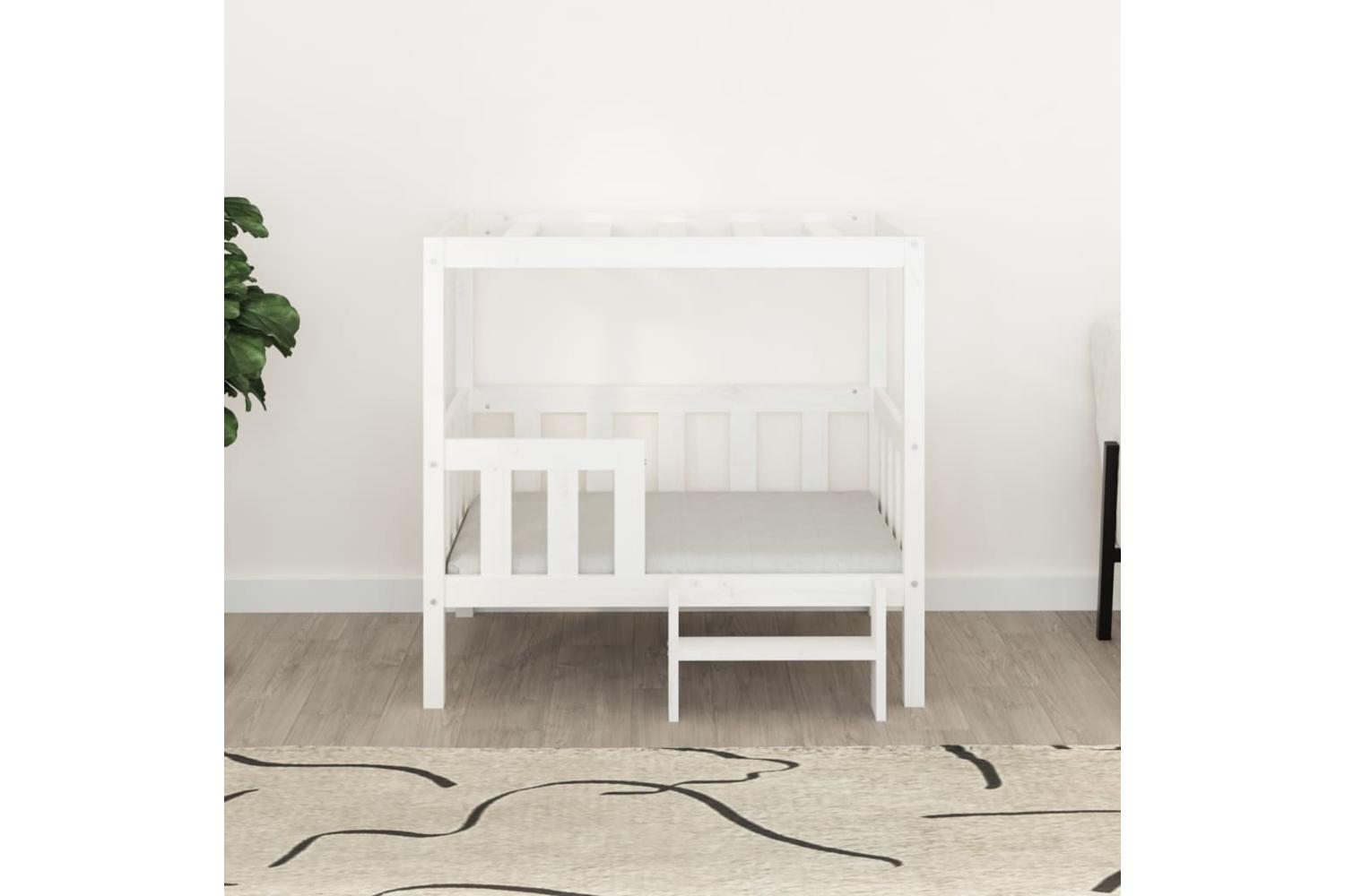 Dog Bed White 955x735x90 Cm Solid Wood Pine-3
