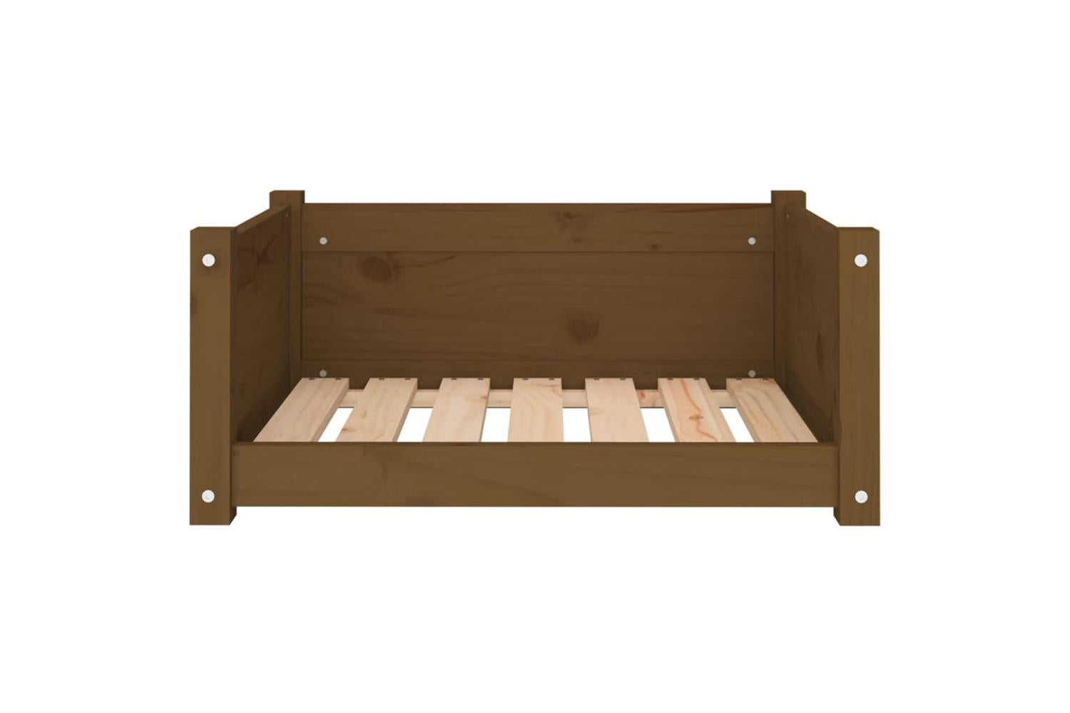 Dog Bed Honey Brown 655x505x28 Cm Solid Pine Wood-5