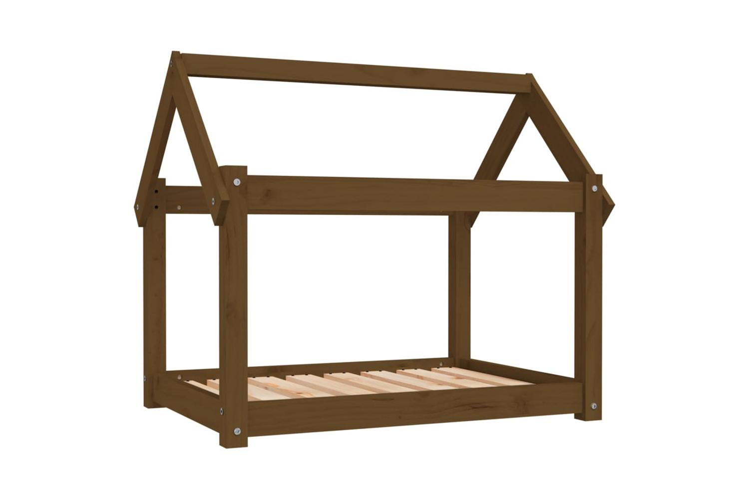 Dog Bed Honey Brown 81x60x70 Cm Solid Wood Pine-2