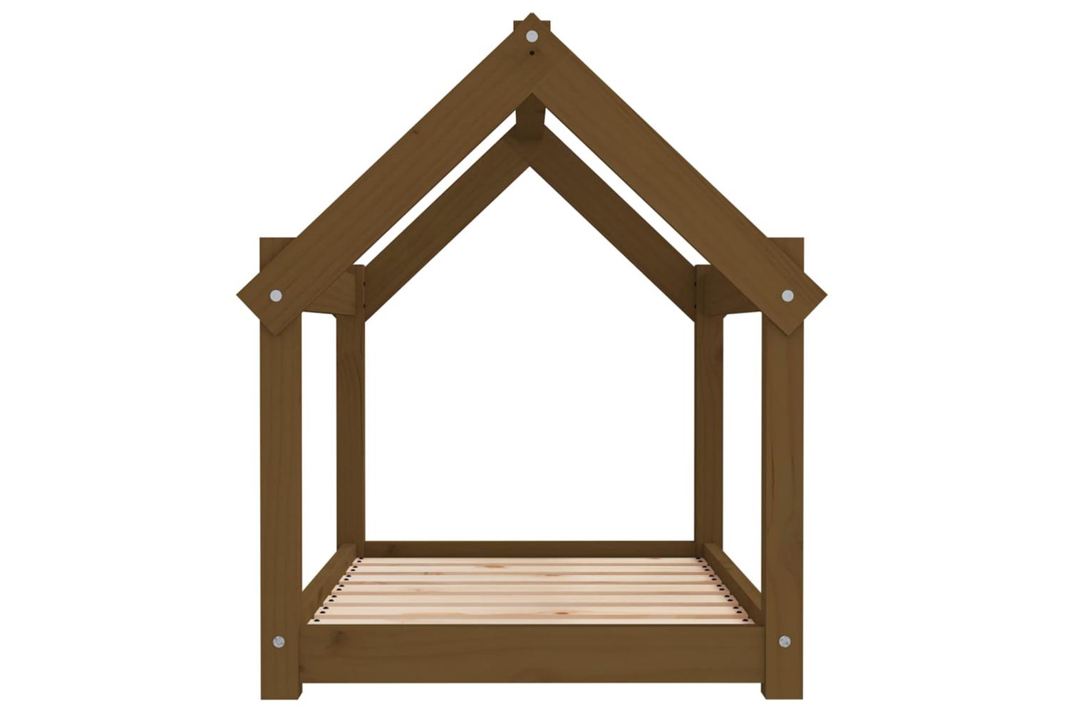 Dog Bed Honey Brown 81x60x70 Cm Solid Wood Pine-6