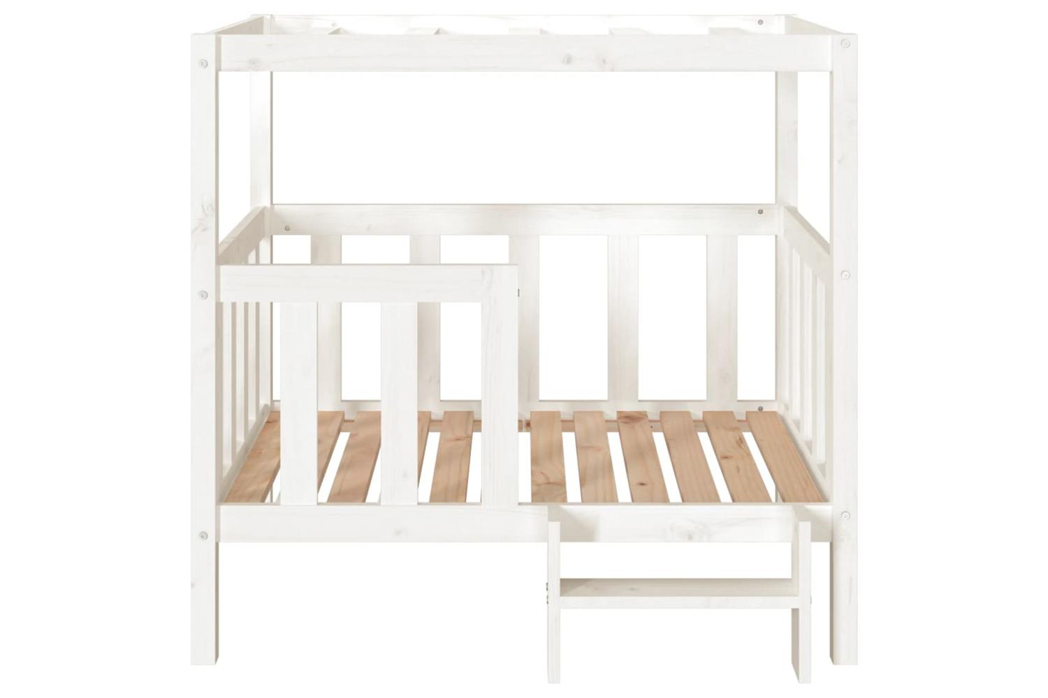 Dog Bed White 1055x835x100 Cm Solid Wood Pine-5