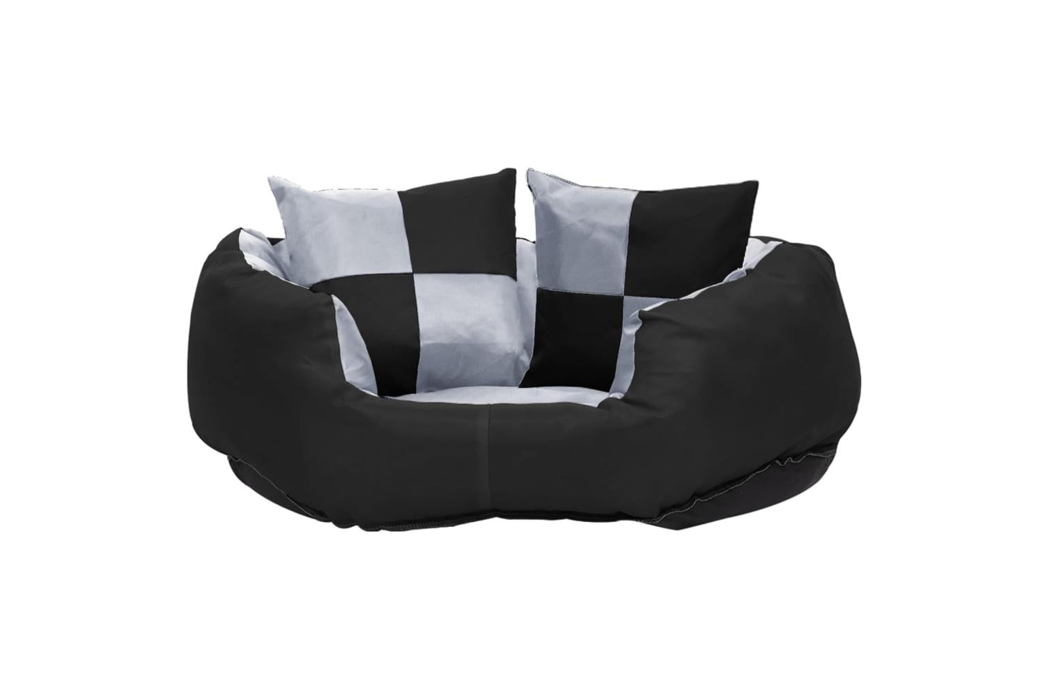 Reversible Washable Dog Cushion Grey And Black 65x50x20 Cm-3