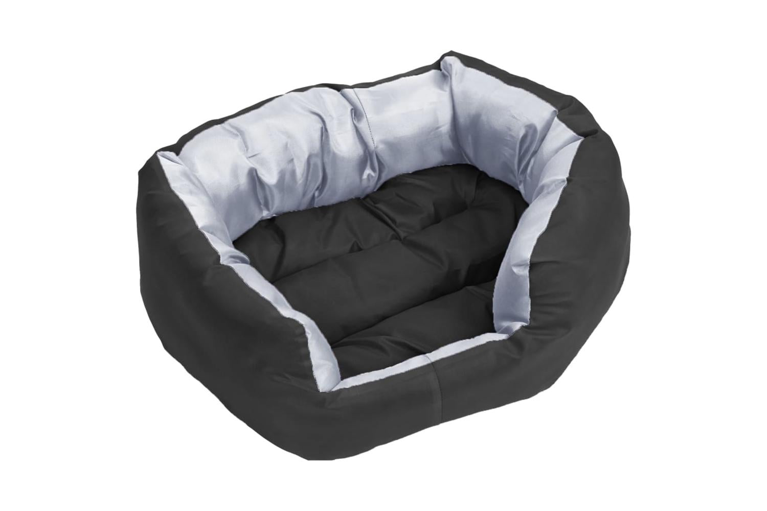 Reversible Washable Dog Cushion Grey And Black 65x50x20 Cm-8