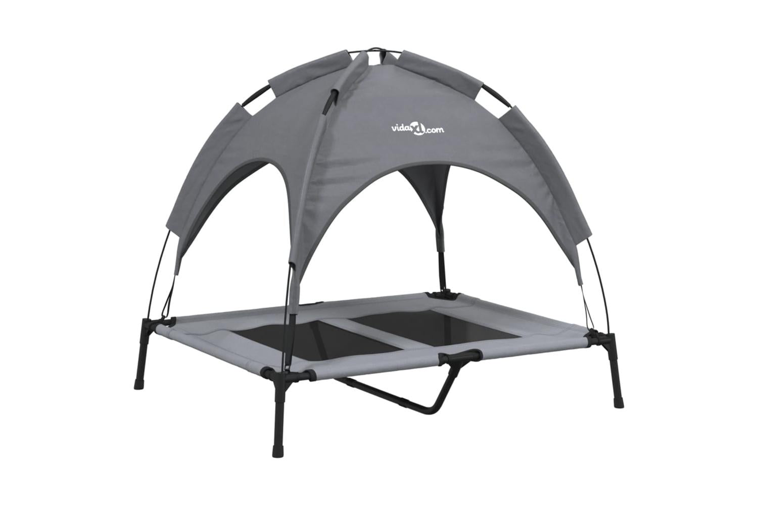 Dog Bed With Canopy Anthracite Oxford Fabric And Steel-2