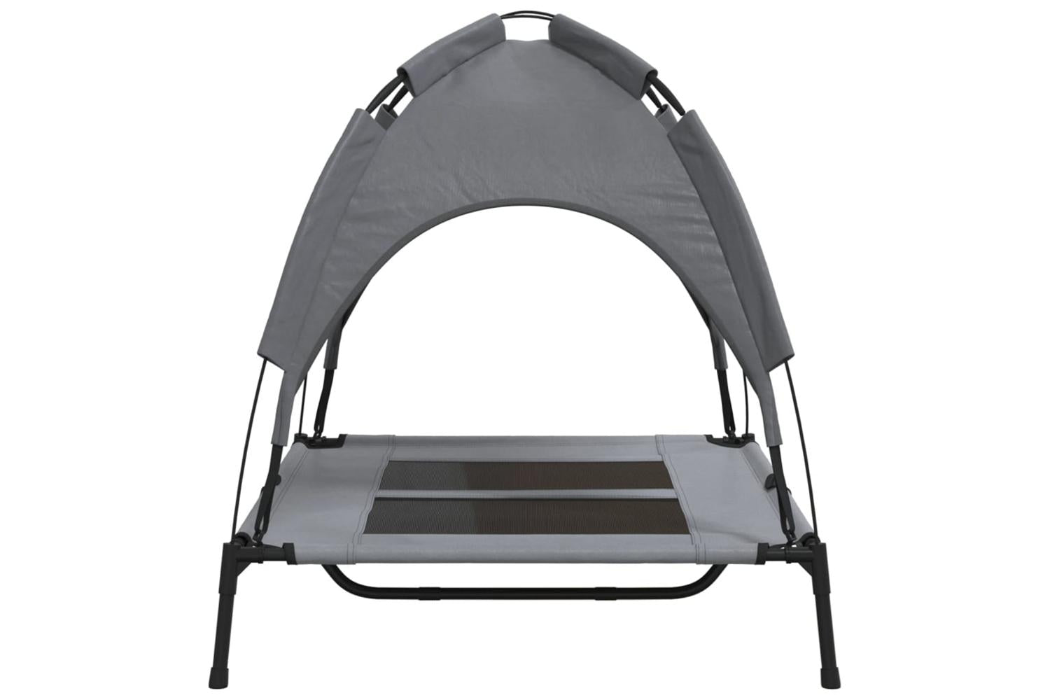 Dog Bed With Canopy Anthracite Oxford Fabric And Steel-5