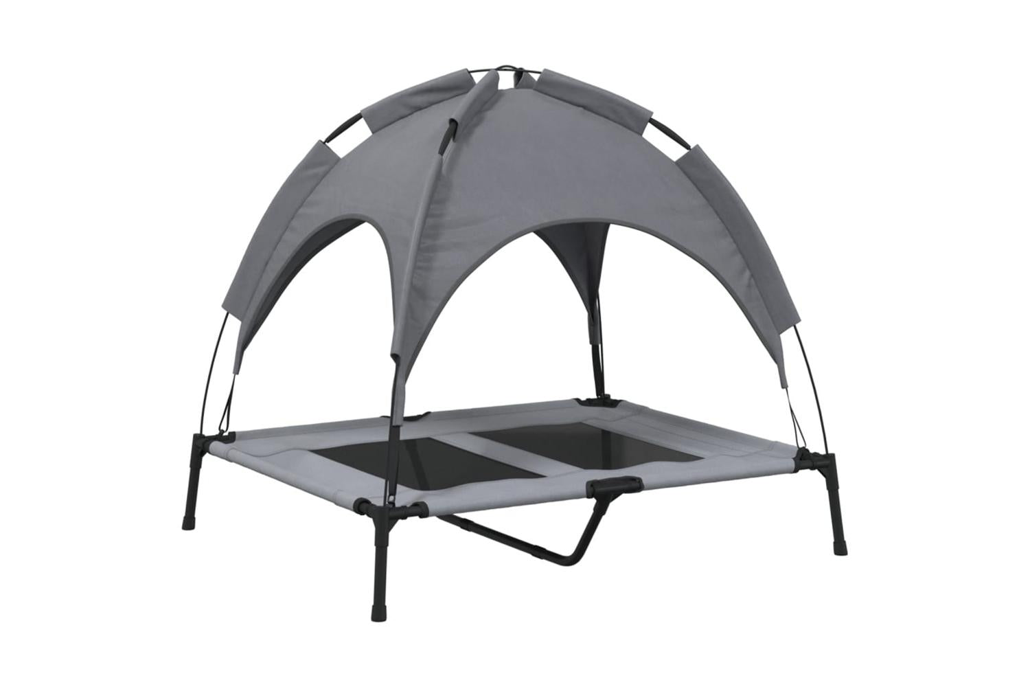 Dog Bed With Canopy Anthracite Oxford Fabric And Steel-6