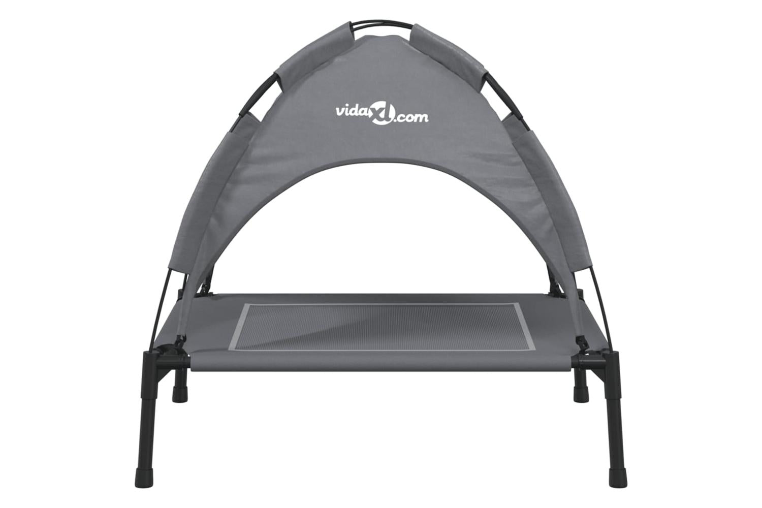 Dog Bed With Canopy Anthracite Oxford Fabric And Steel-4