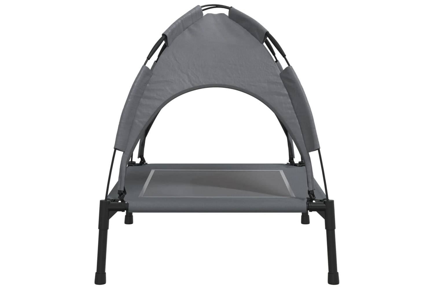 Dog Bed With Canopy Anthracite Oxford Fabric And Steel-5