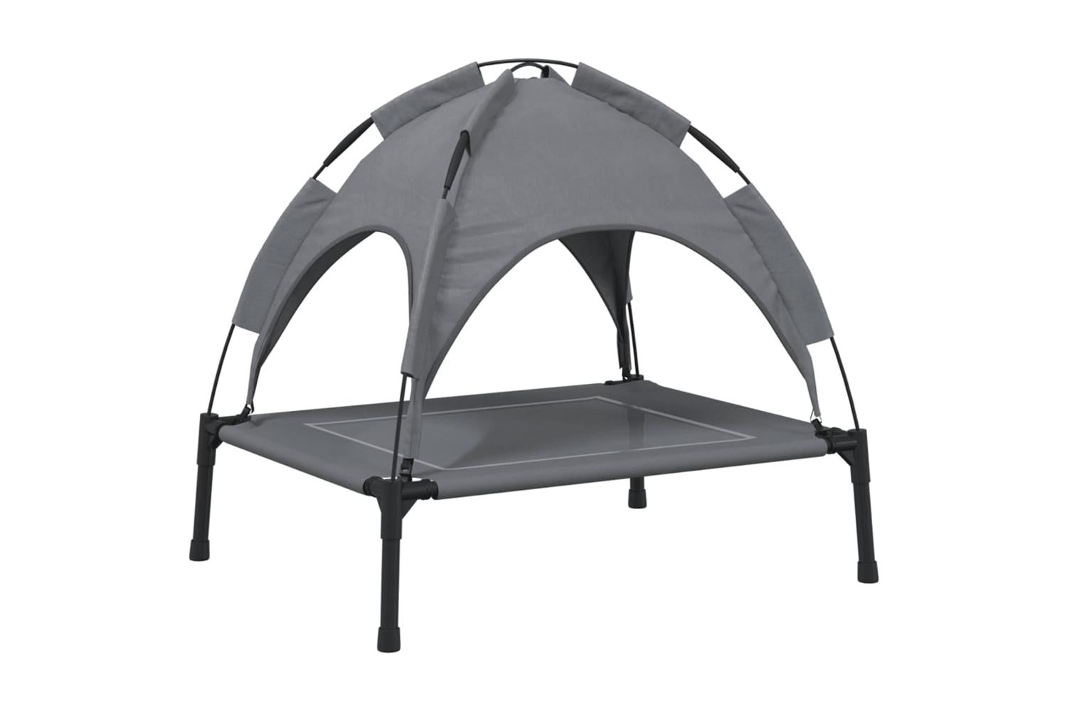 Dog Bed With Canopy Anthracite Oxford Fabric And Steel-6