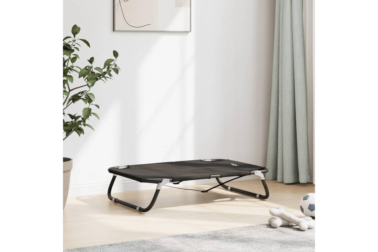 Dog Bed Foldable Anthracite Oxford Fabric And Steel-3