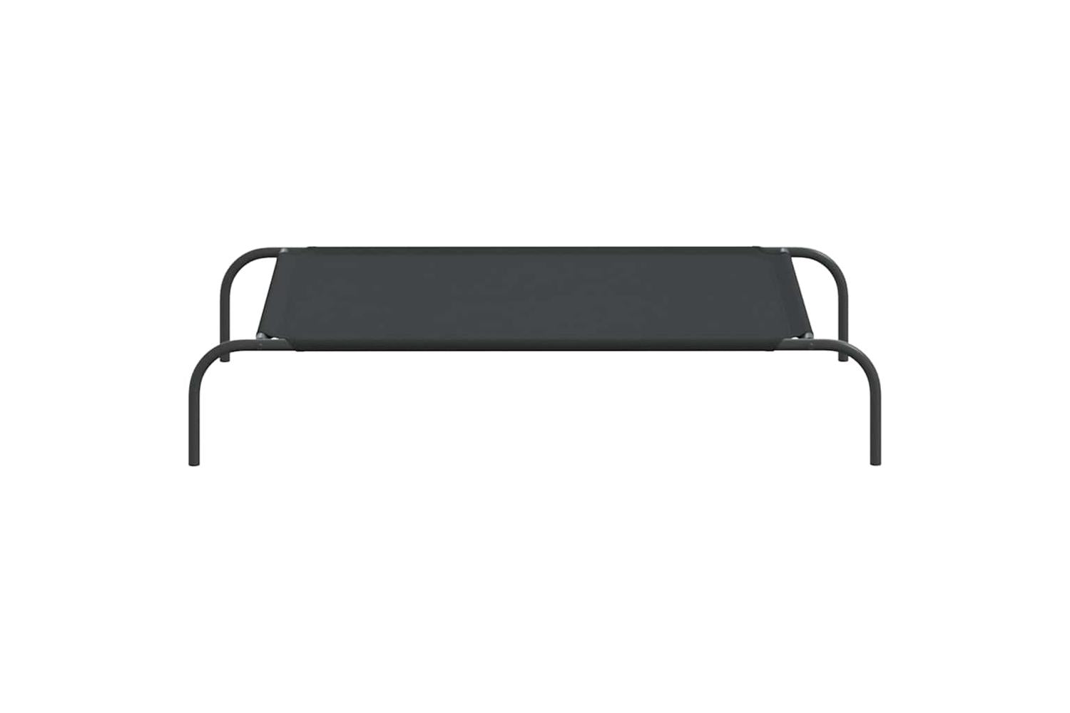Elevated Dog Bed Black 110x65x20 Cm Oxford Fabric And Steel-4