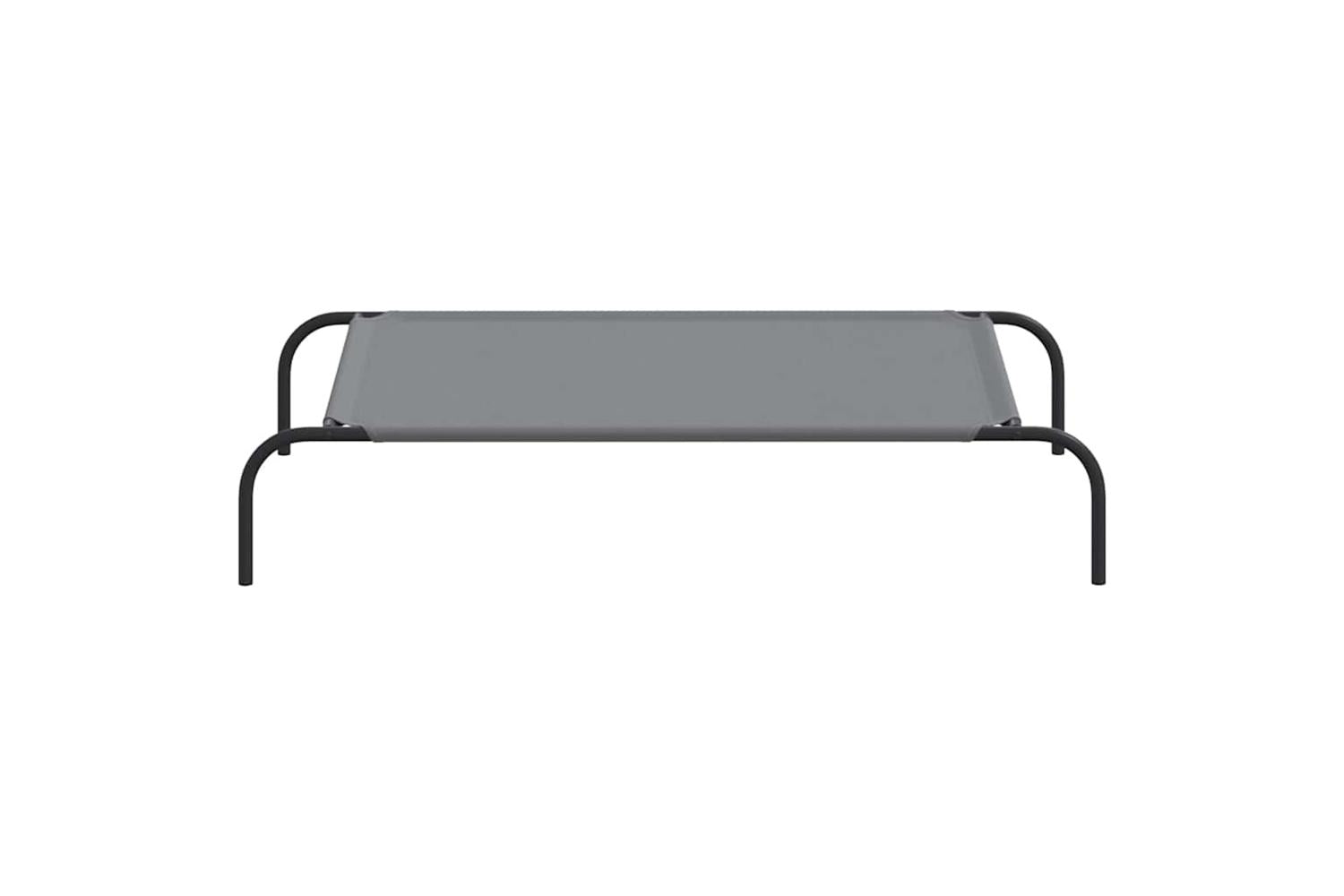 Elevated Dog Bed Grey 110x65x20 Cm Oxford Fabric And Steel-4