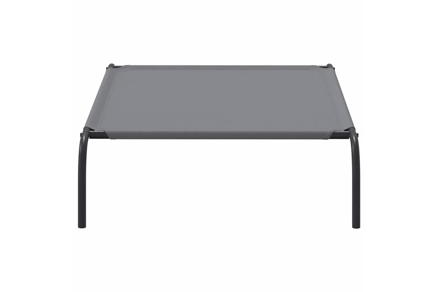Elevated Dog Bed Grey 110x65x20 Cm Oxford Fabric And Steel-5