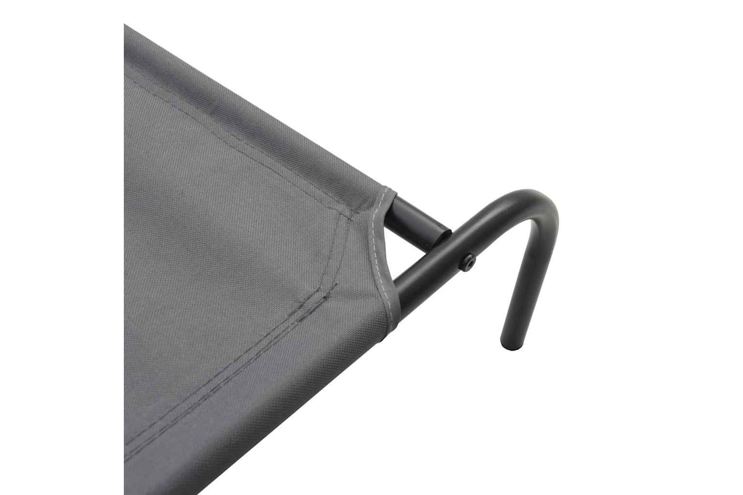 Elevated Dog Bed Grey 110x65x20 Cm Oxford Fabric And Steel-7