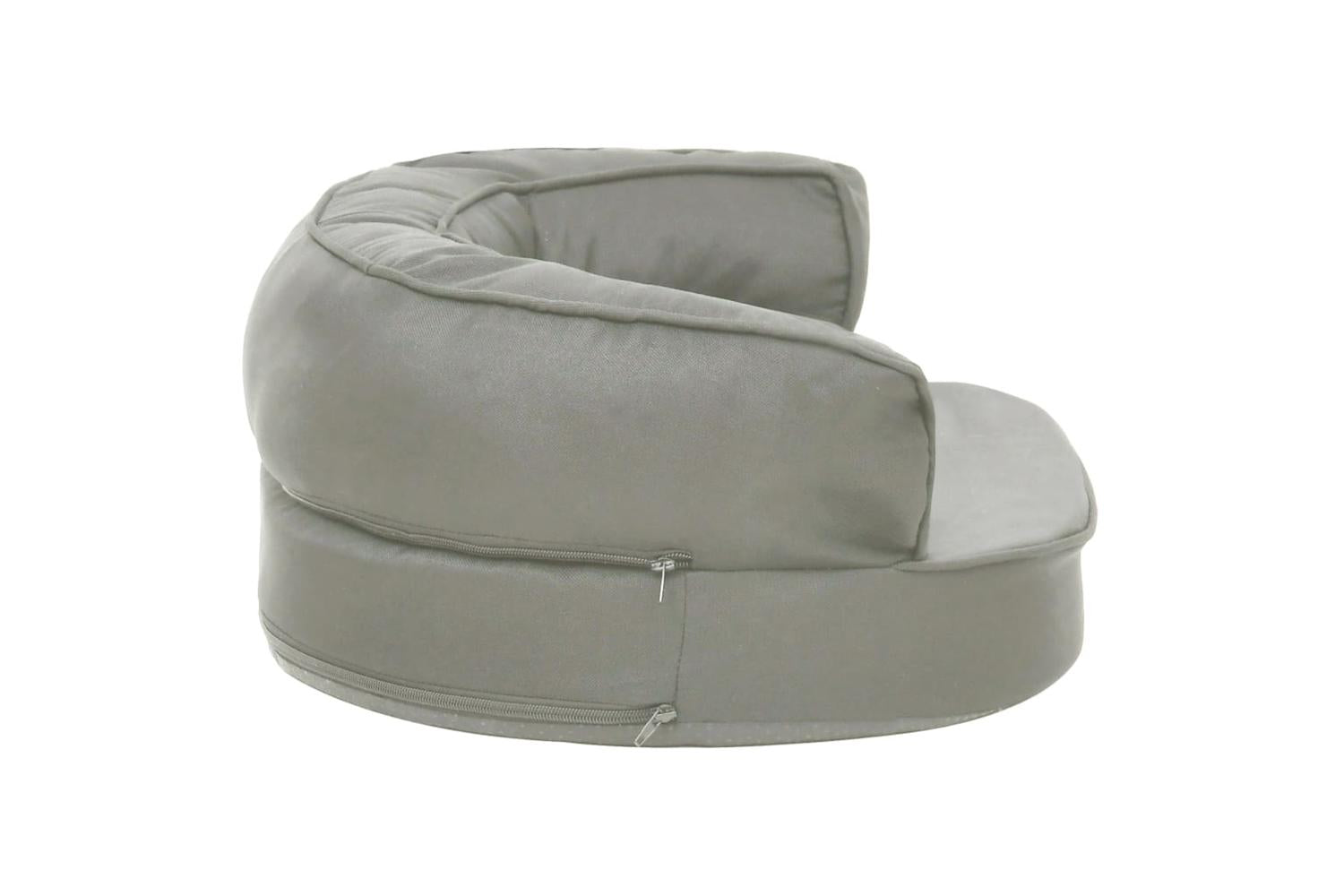 Ergonomic Dog Bed Mattress 60x42 Cm Linen Look Grey-4