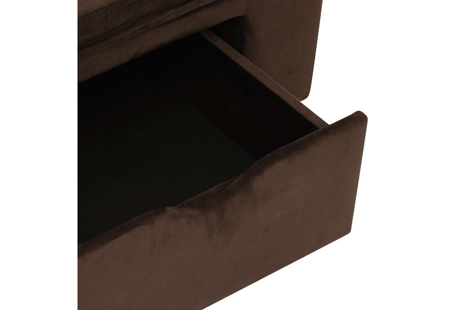 Dog Sofa With Drawer Brown 75x50x38 Cm Plush-7