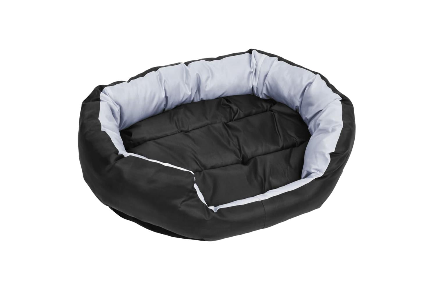 Reversible Washable Dog Cushion Grey And Black 85x70x20 Cm-7