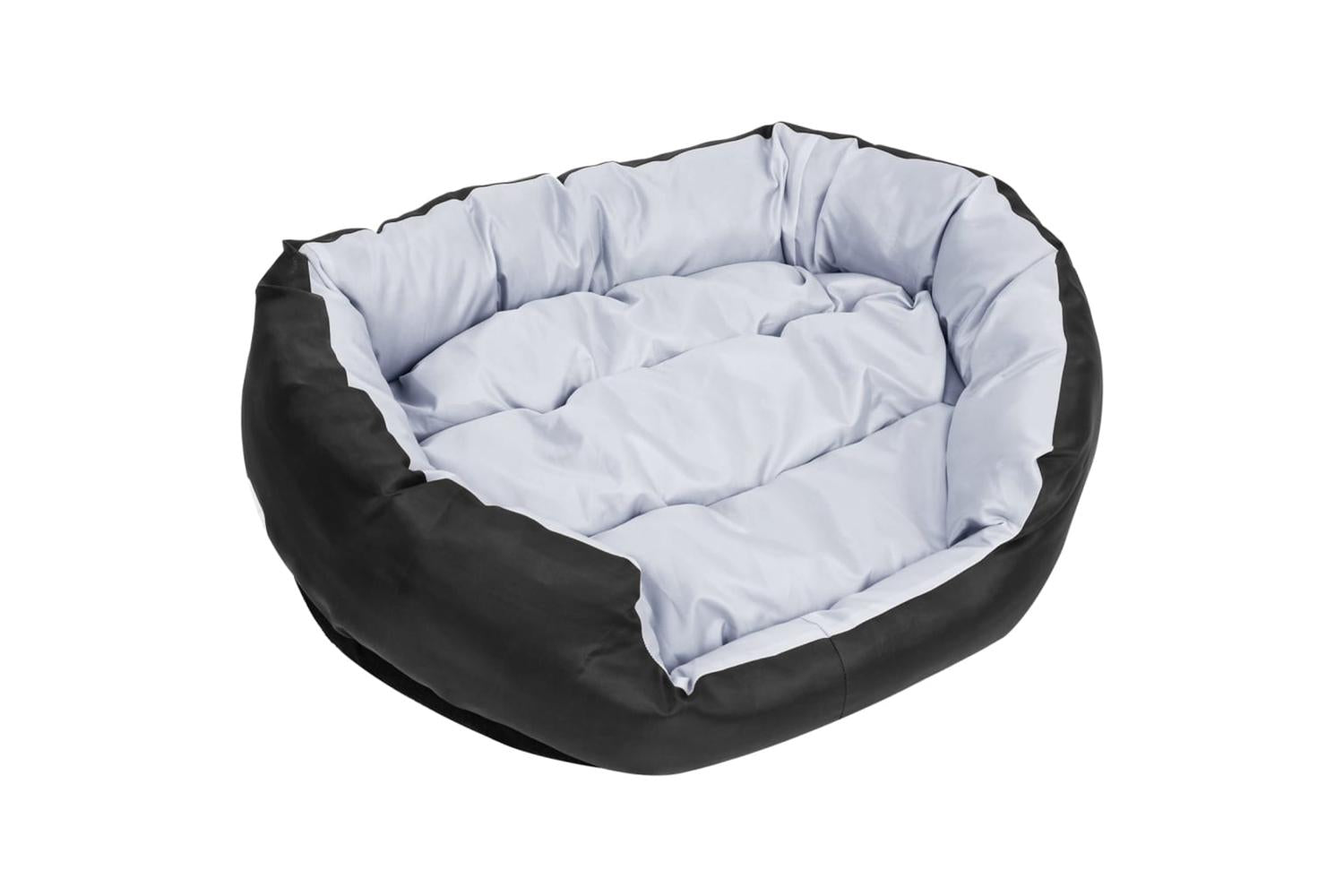Reversible Washable Dog Cushion Grey And Black 85x70x20 Cm-8