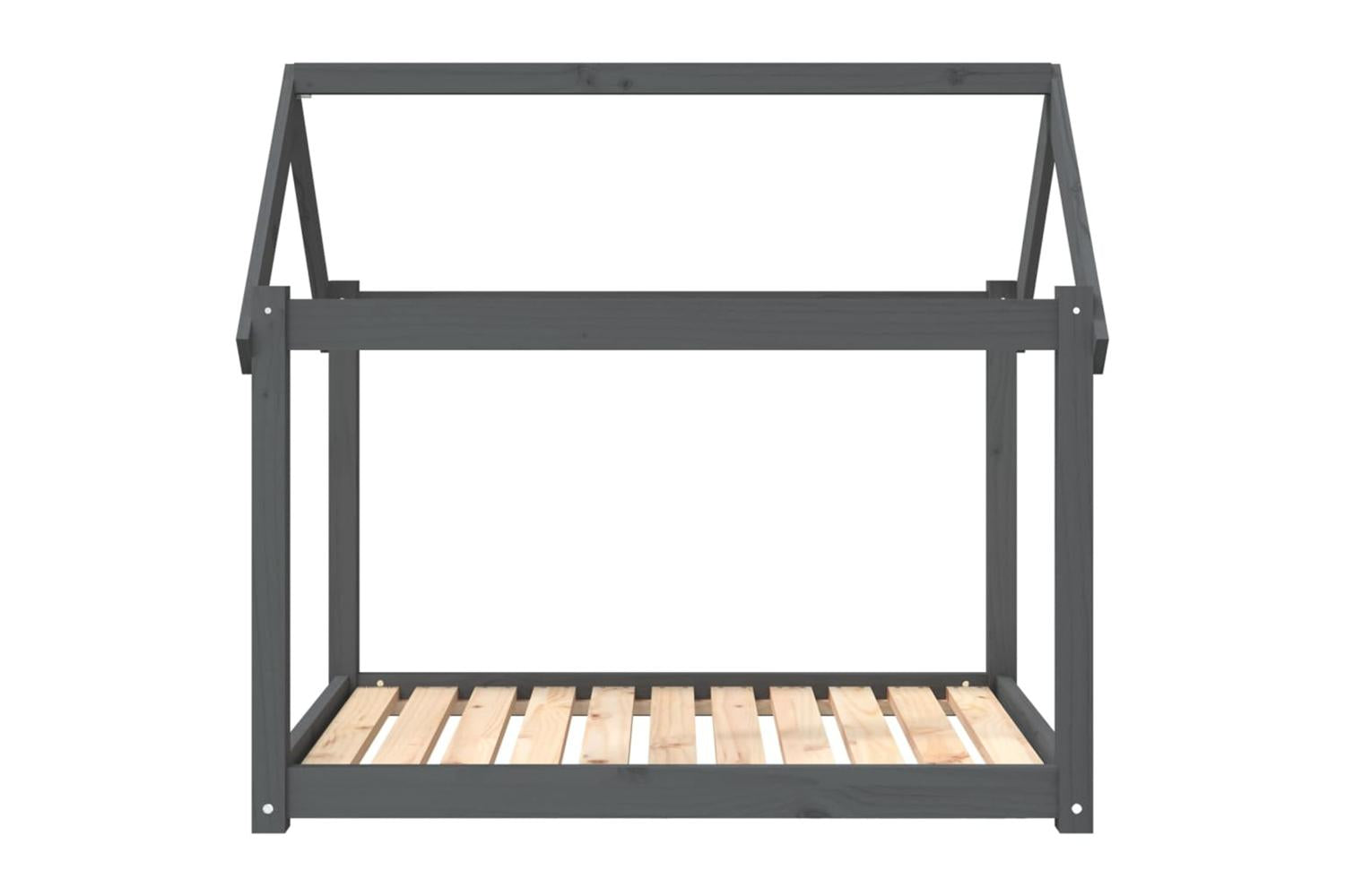 Dog Bed Grey 101x70x90 Cm Solid Wood Pine-5