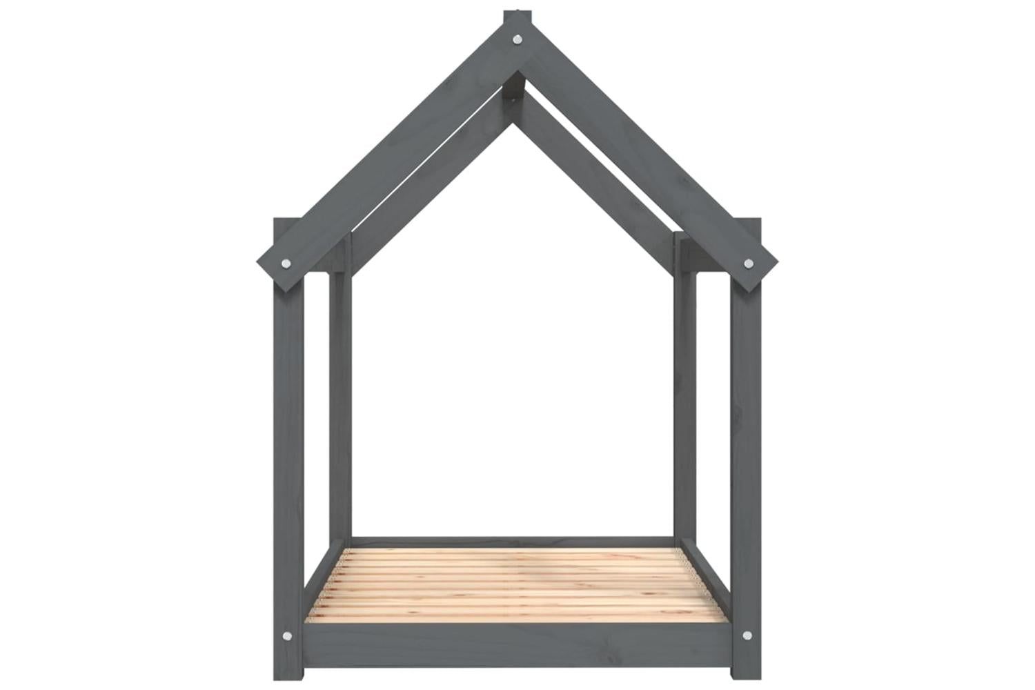 Dog Bed Grey 101x70x90 Cm Solid Wood Pine-6