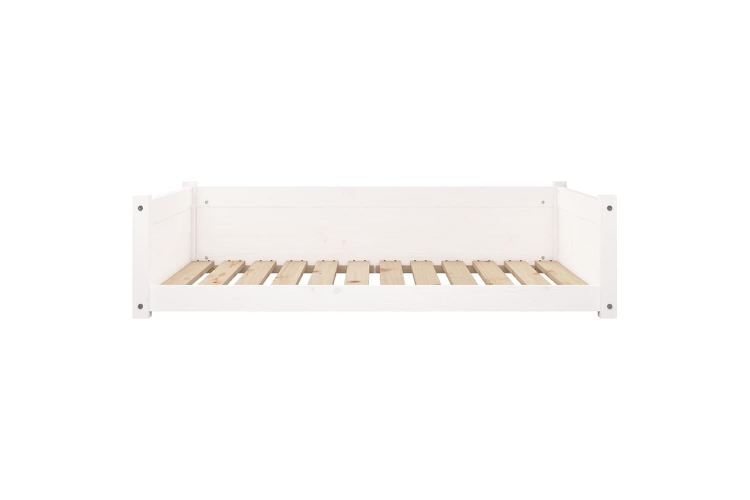Dog Bed White 1055x755x28 Cm Solid Pine Wood-5
