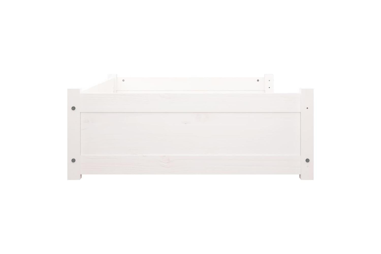 Dog Bed White 1055x755x28 Cm Solid Pine Wood-6