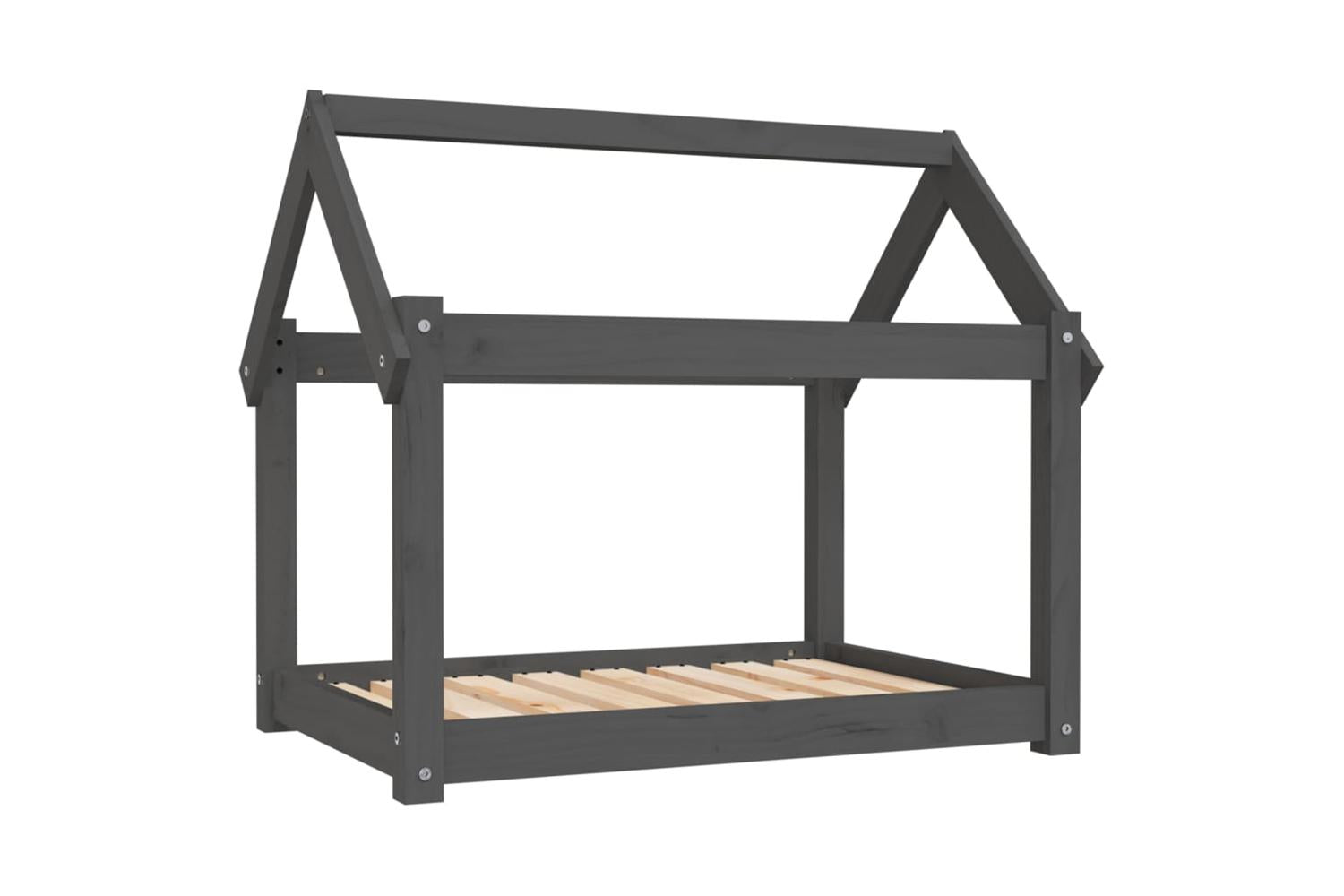 Dog Bed Grey 81x60x70 Cm Solid Wood Pine