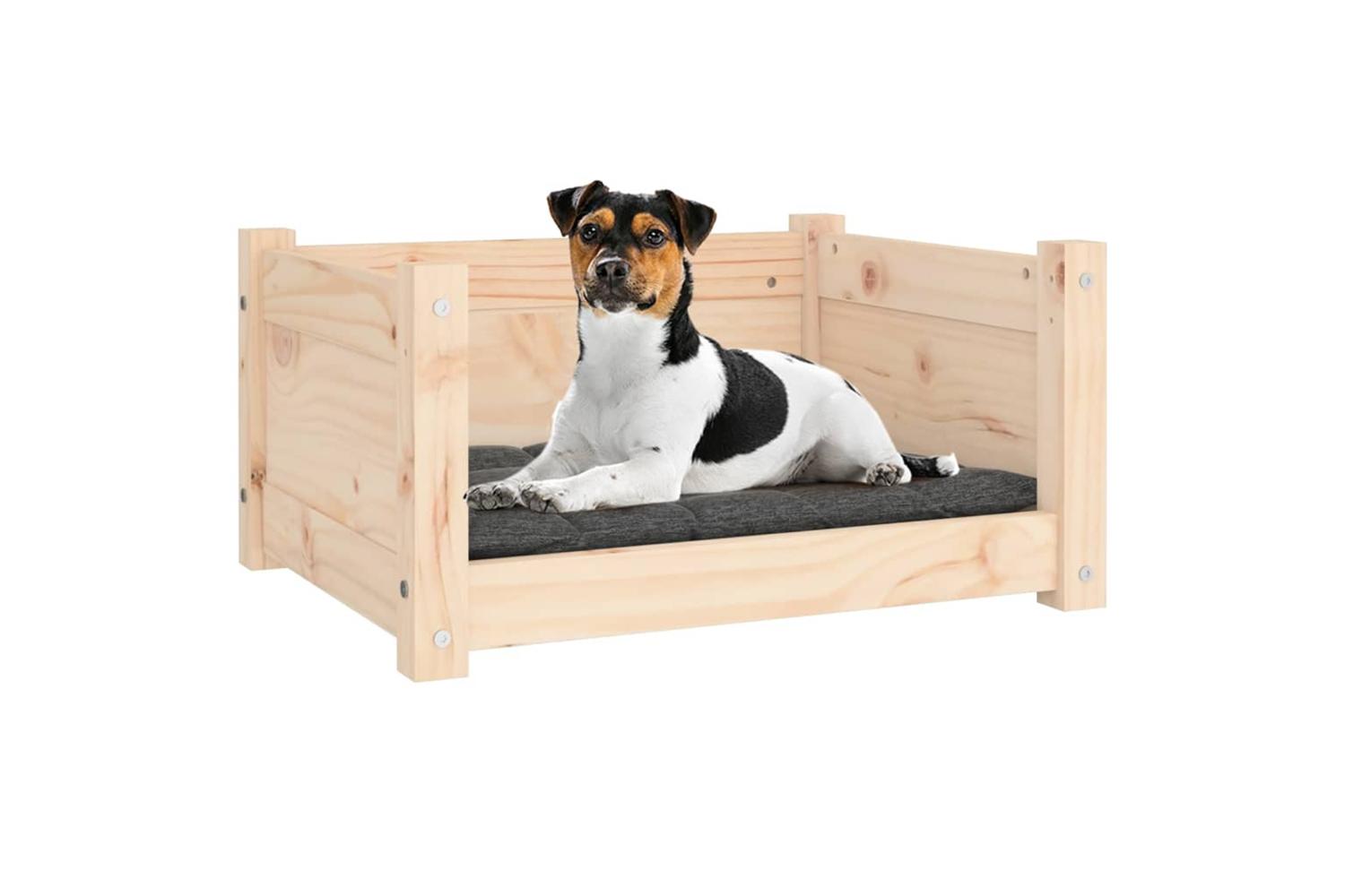 Dog Bed 555x455x28 Cm Solid Pine Wood-4