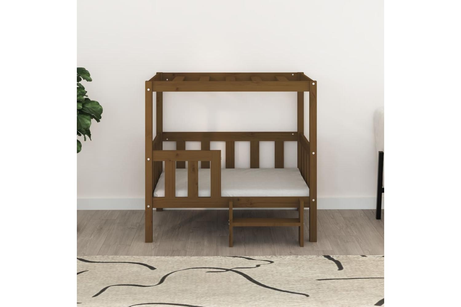 Dog Bed Honey Brown 955x735x90cm Solid Wood Pine-3