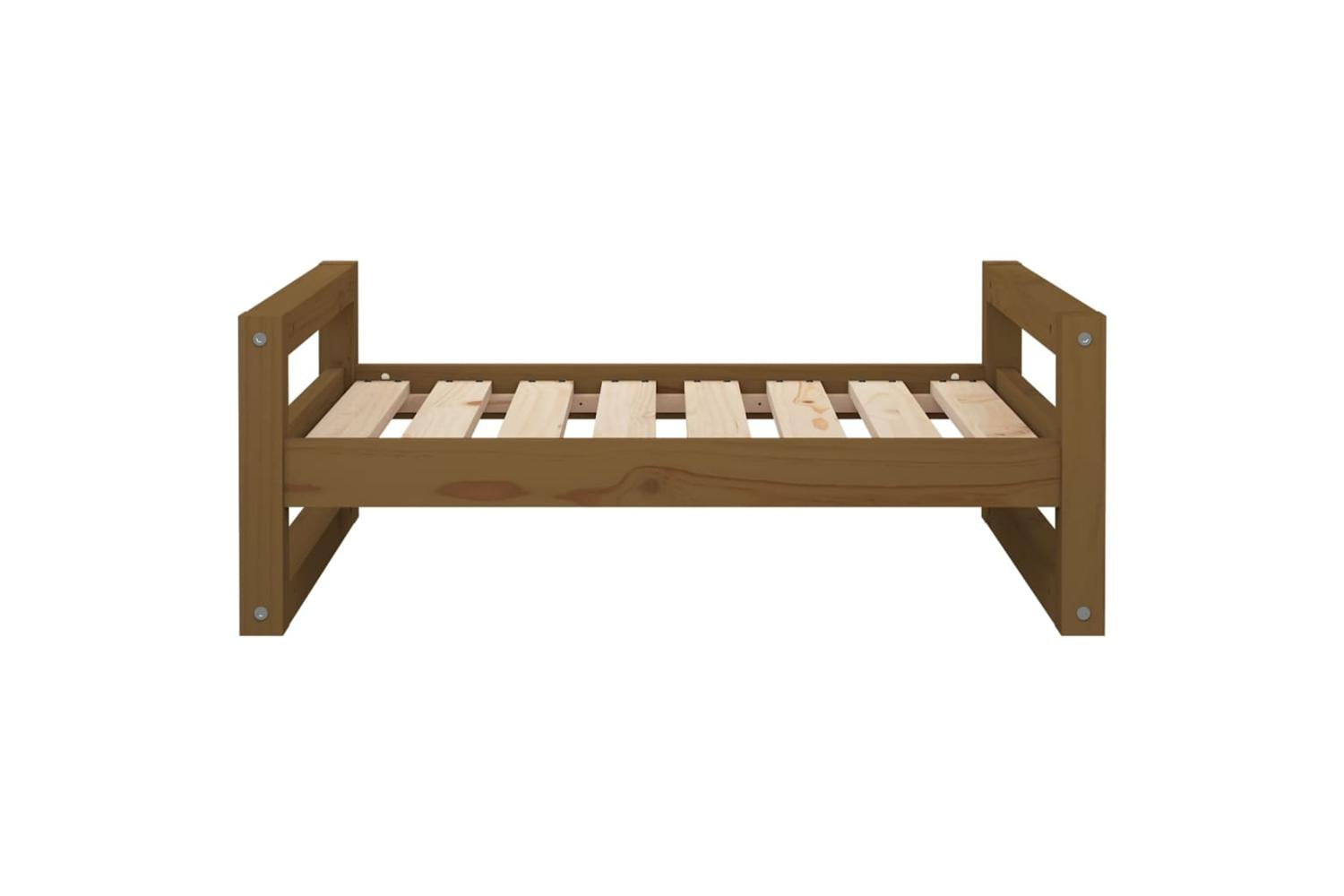 Dog Bed Honey Brown 755x555x28 Cm Solid Pine Wood-5