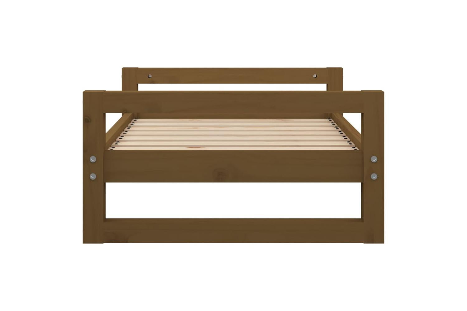 Dog Bed Honey Brown 755x555x28 Cm Solid Pine Wood-6