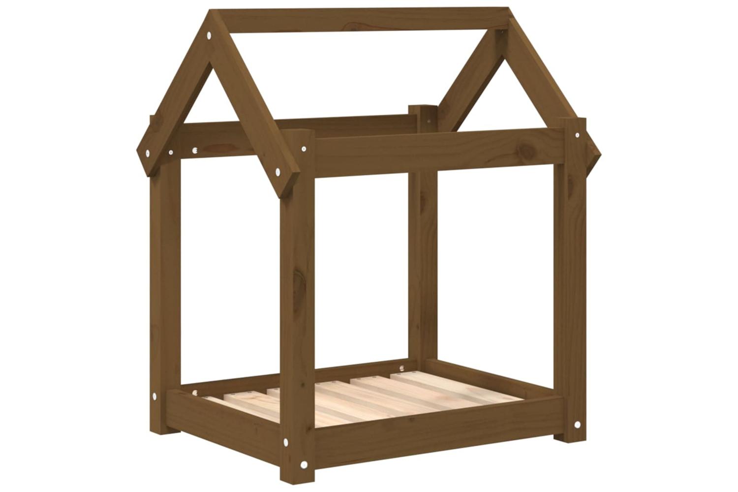 Dog Bed Honey Brown 61x50x70 Cm Solid Wood Pine