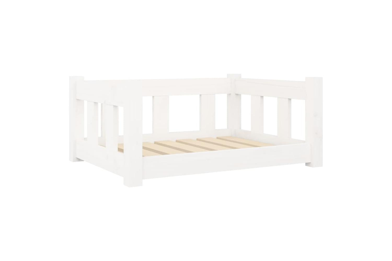 Dog Bed White 655x505x28 Cm Solid Wood Pine-2