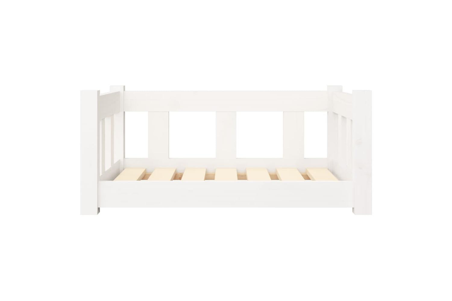 Dog Bed White 655x505x28 Cm Solid Wood Pine-4