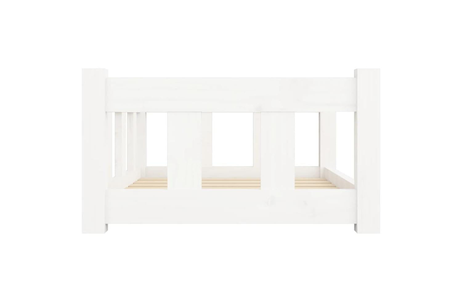 Dog Bed White 655x505x28 Cm Solid Wood Pine-5